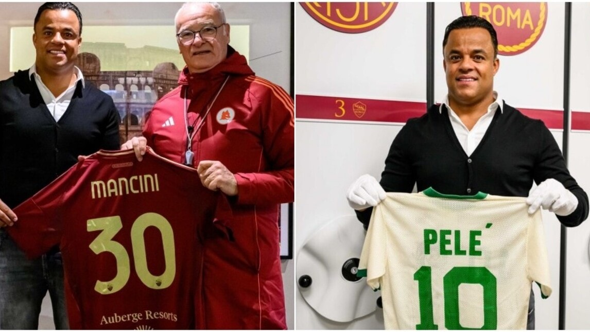 Amantino Mancini alla Roma per un giorno: Ranieri fa gli onori di casa