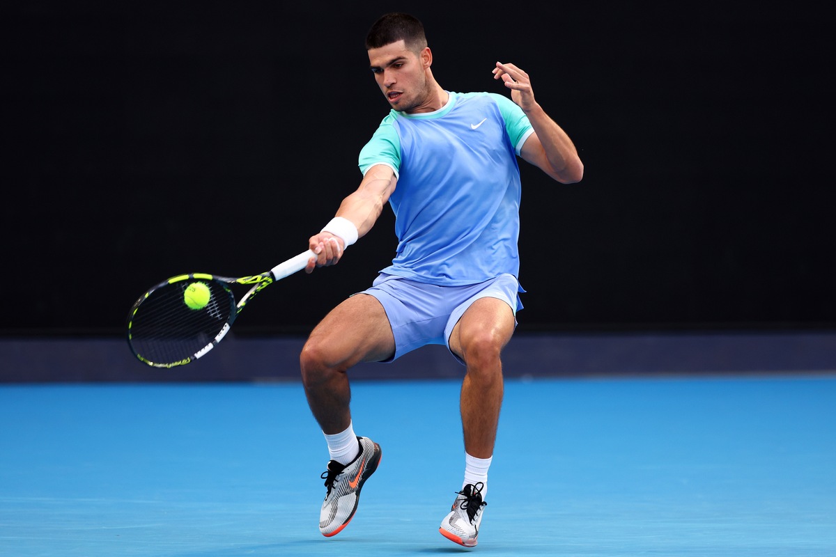 Alcaraz, il primo allenamento in Australia