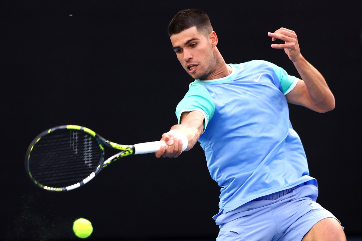 Alcaraz, il primo allenamento in Australia