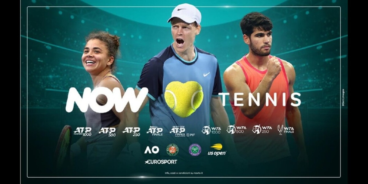 Tutti i grandi tornei di tennis in streaming su NOW