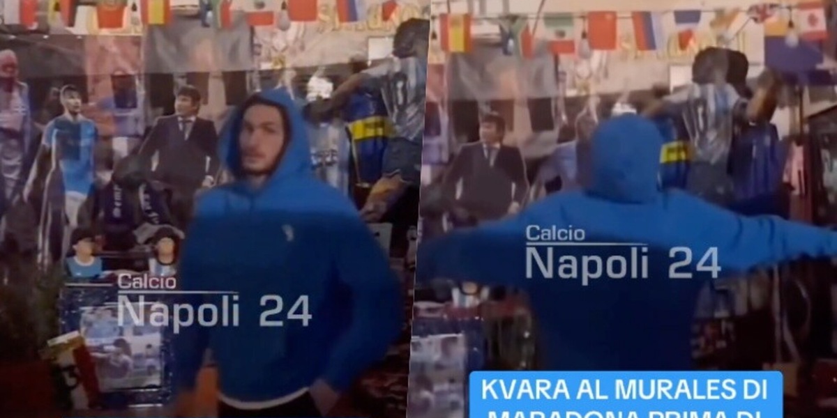 Kvara, l’addio più commovente: di notte al Murale di Maradona