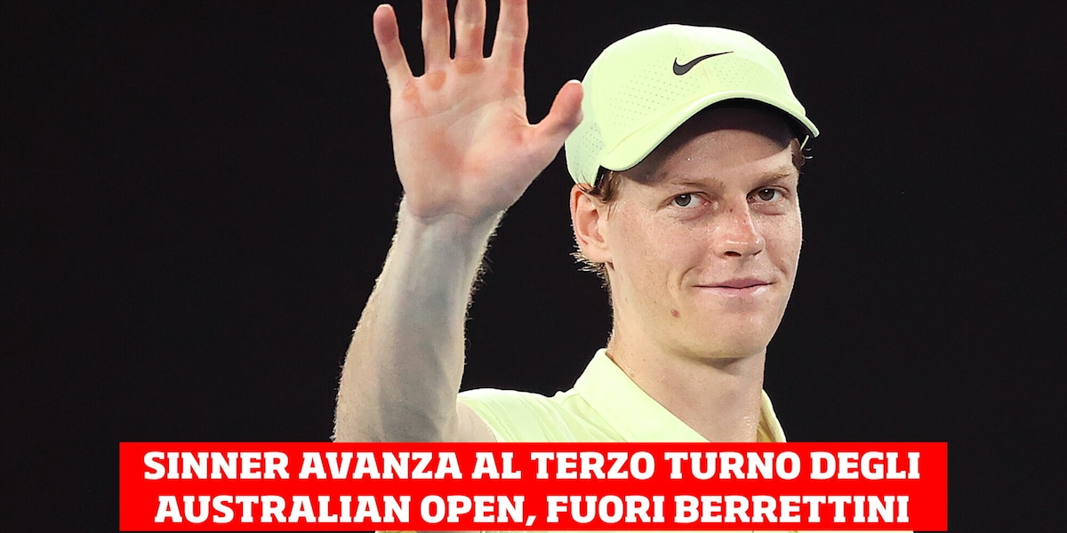 Australian Open, Sinner batte Schoolkate. Berrettini eliminato