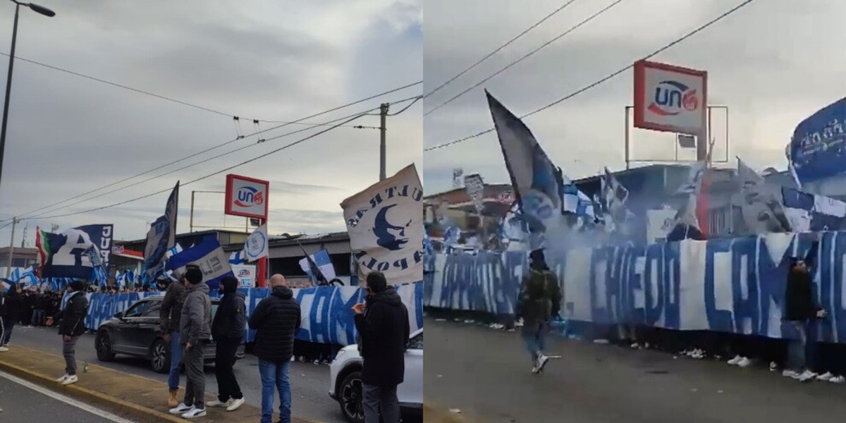 Napoli, migliaia di tifosi a Capodichino caricano la squadra