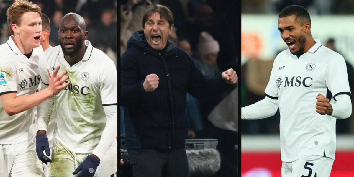 Delirio Napoli, che festa in campo a Bergamo per Conte e la squadra!