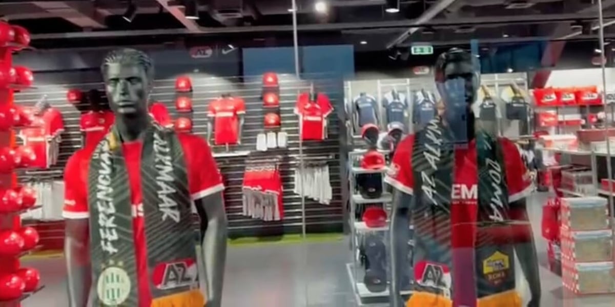 Az Alkmaar-Roma, allo stadio Afas le sciarpe celebrative della sfida di Europa League