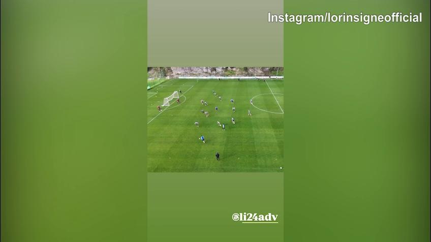 Insigne, magia in allenamento: che gol a giro!