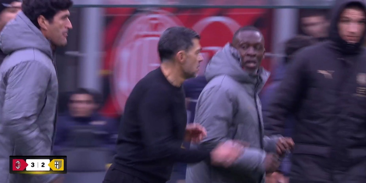 Conceicao contro Calabria, incredibile rissa sfiorata in campo dopo Milan-Parma!