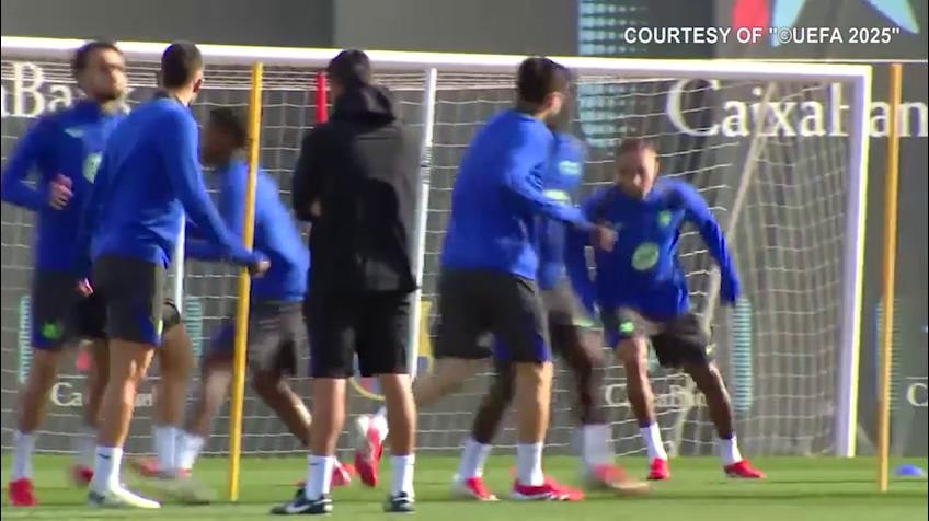Barcellona al lavoro per sfidare l'Atalanta