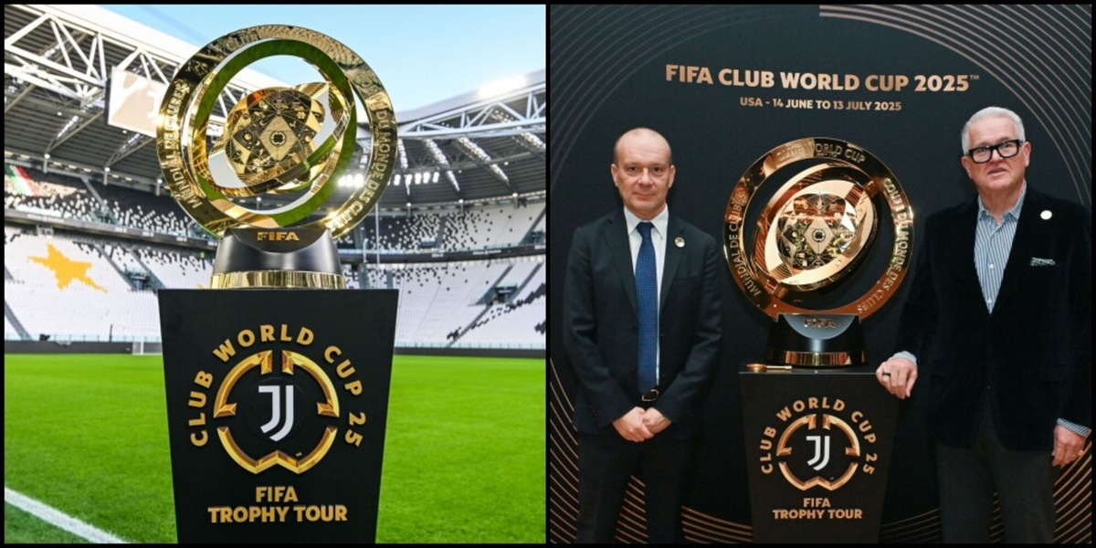 Mondiale per club, la presentazione del trofeo all'Allianz Stadium