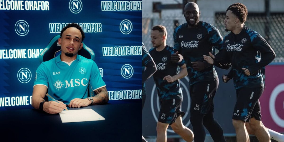 Okafor, primo giorno di Napoli: le foto con la maglia e dell'allenamento