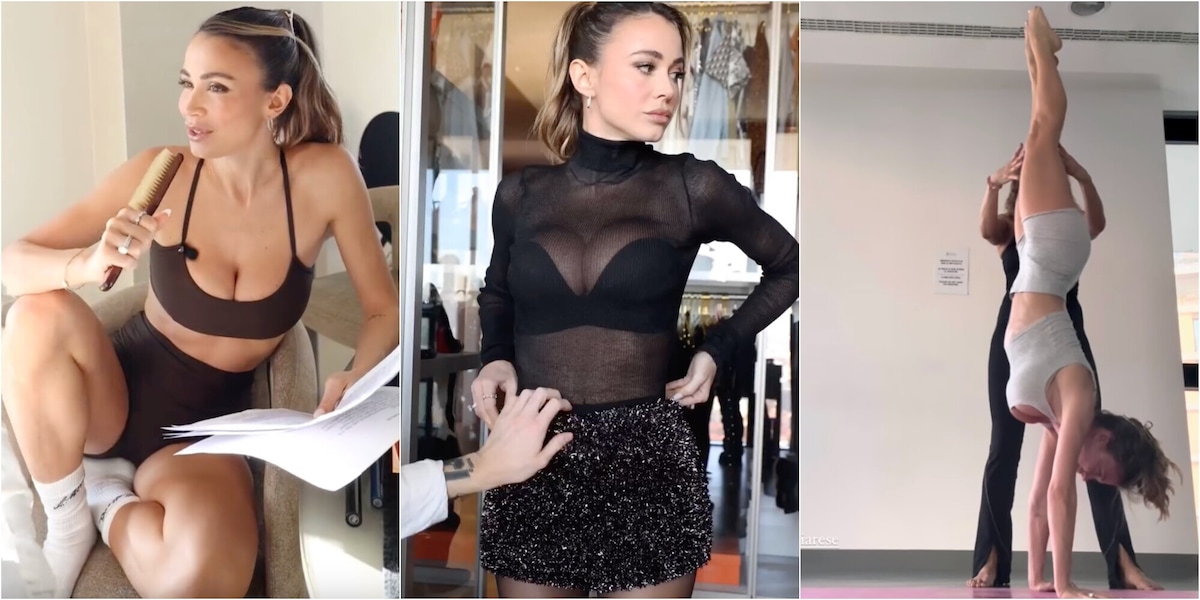 Diletta Leotta show tra yoga e il backstage del derby Milan-Inter