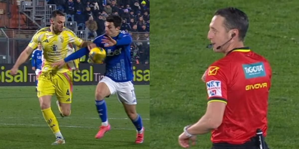 Gatti sfiora il pallone con la mano in area, per l’arbitro non è rigore e il Var non interviene