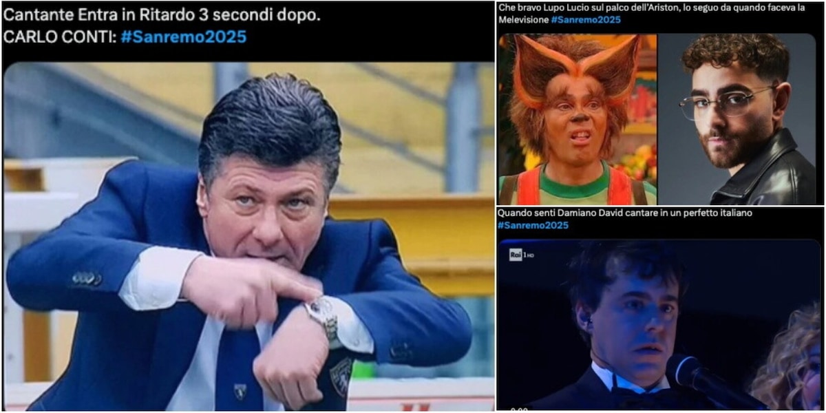 Sanremo scatena i social: da Conti come Mazzarri a Damiano David e Rocco Hunt, tutte le ironie