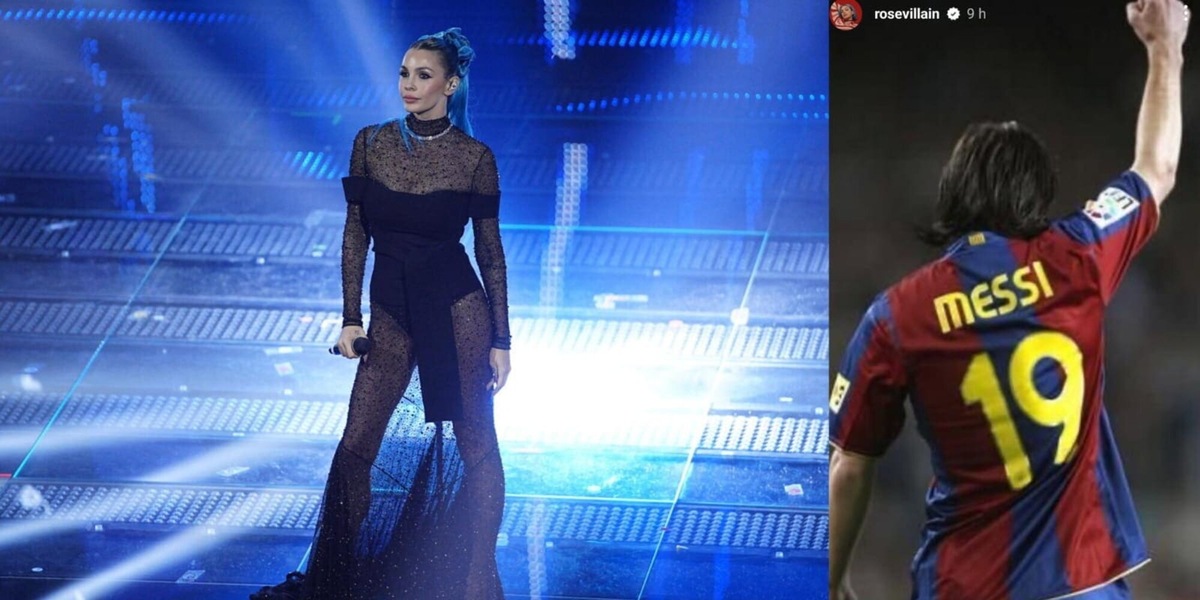 Sanremo, Rose Villain "festeggia" con Messi: la reazione social dopo la classifica