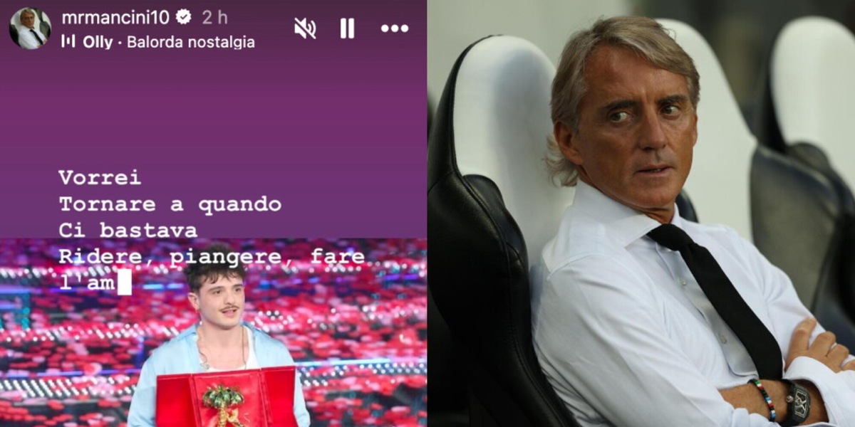 Mancini esalta Olly dopo la vittoria a Sanremo: messaggio social con la Sampdoria nel cuore