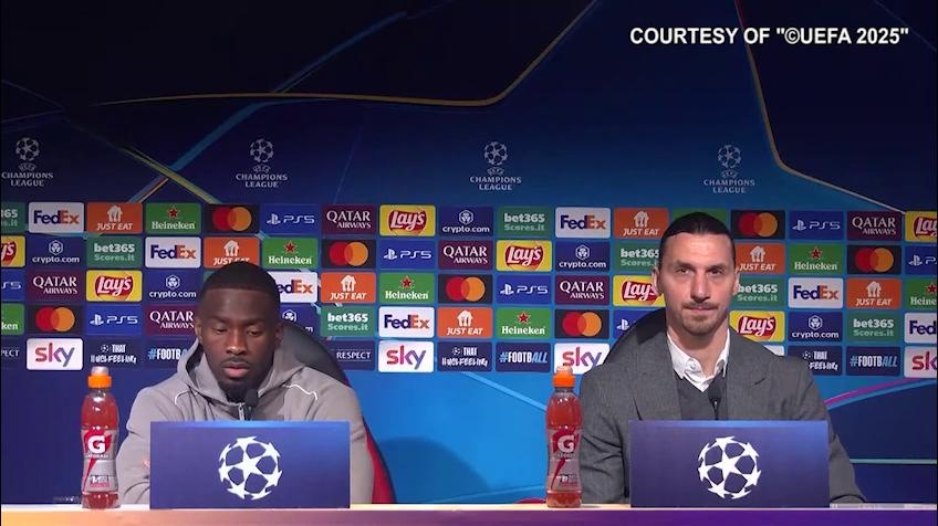 Ibra-Tomori, show alla domanda su Walker