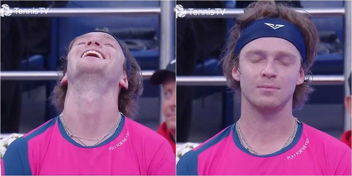 Rublev scoppia a ridere e poi medita: la reazione nella folle sfida con De Minaur diventa virale