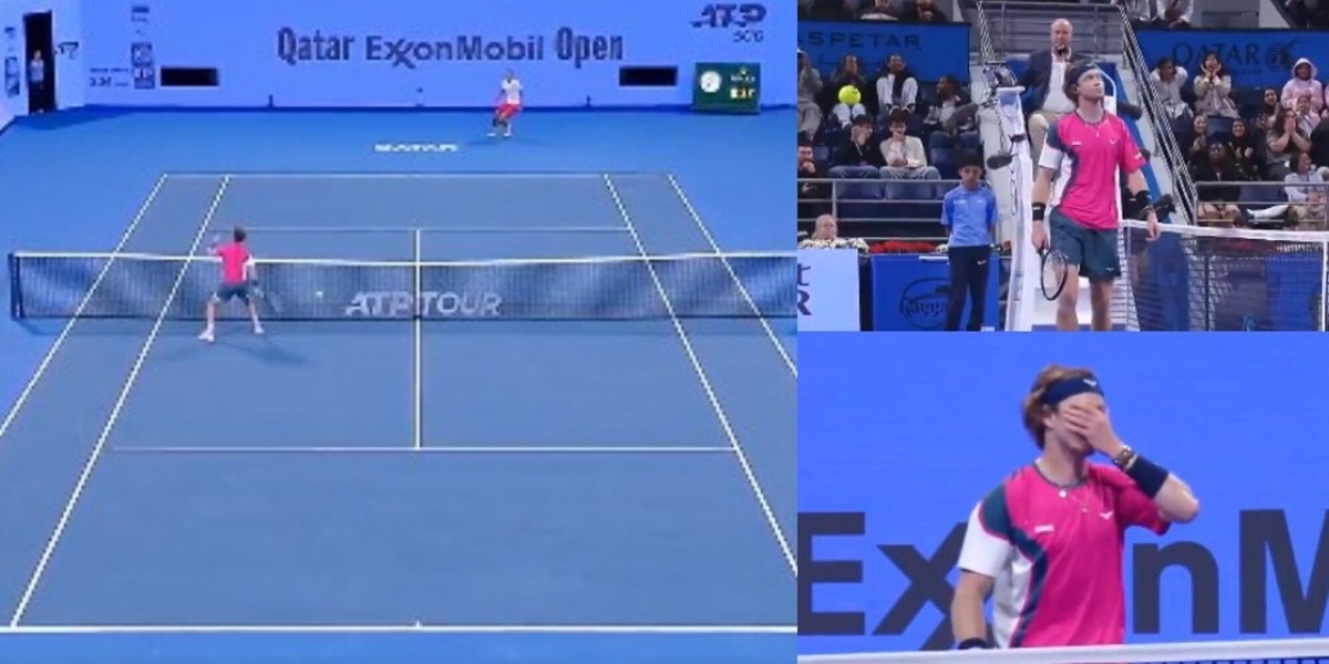 Rublev, l’errore sotto rete è imbarazzante a Doha: guarda il VIDEO