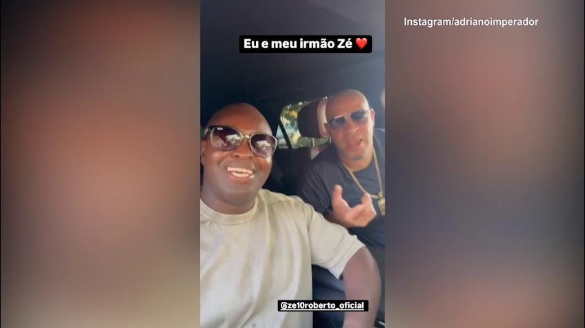 Adriano e Ze Roberto, che duetto in macchina