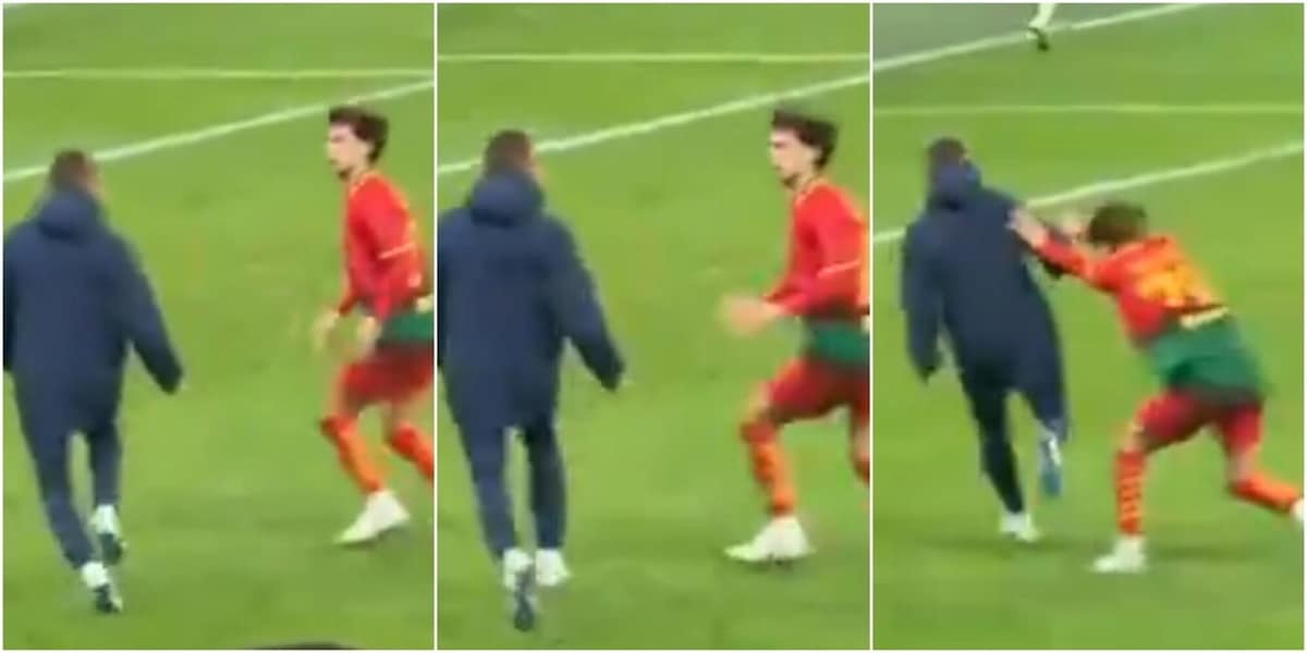 Joao Felix, l’assurda reazione dopo il gol di Pedro: si scaglia contro un avversario che stava esultando