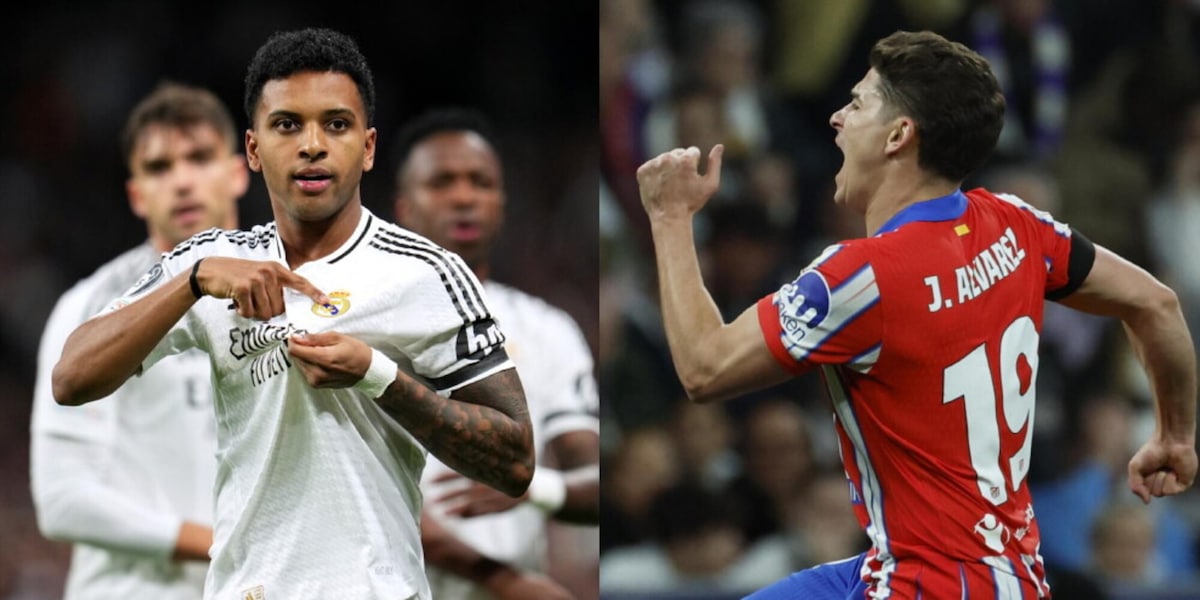 Real e Atletico, la fotosequenza dei gol di Rodrygo e Alvarez che incantano il mondo