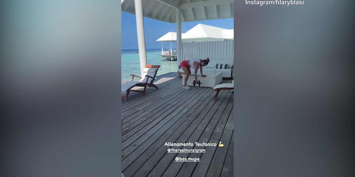 Ilary Blasi e Michelle Hunziker: allenamento teutonico
