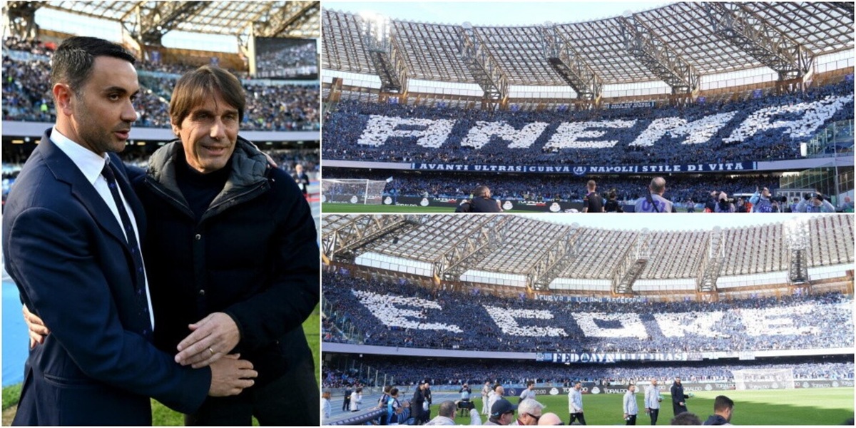 Napoli, coreografia da brividi al Maradona prima del match con la Fiorentina