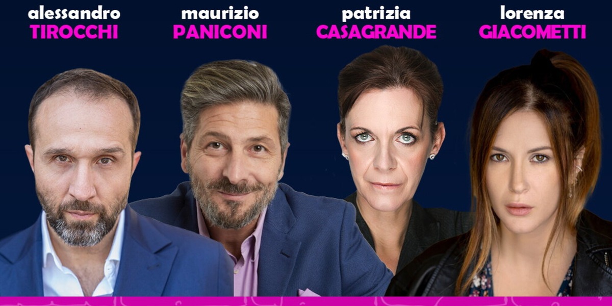 "Lui che bacia lei che non bacia lui che bacia lei" al teatro a Roma