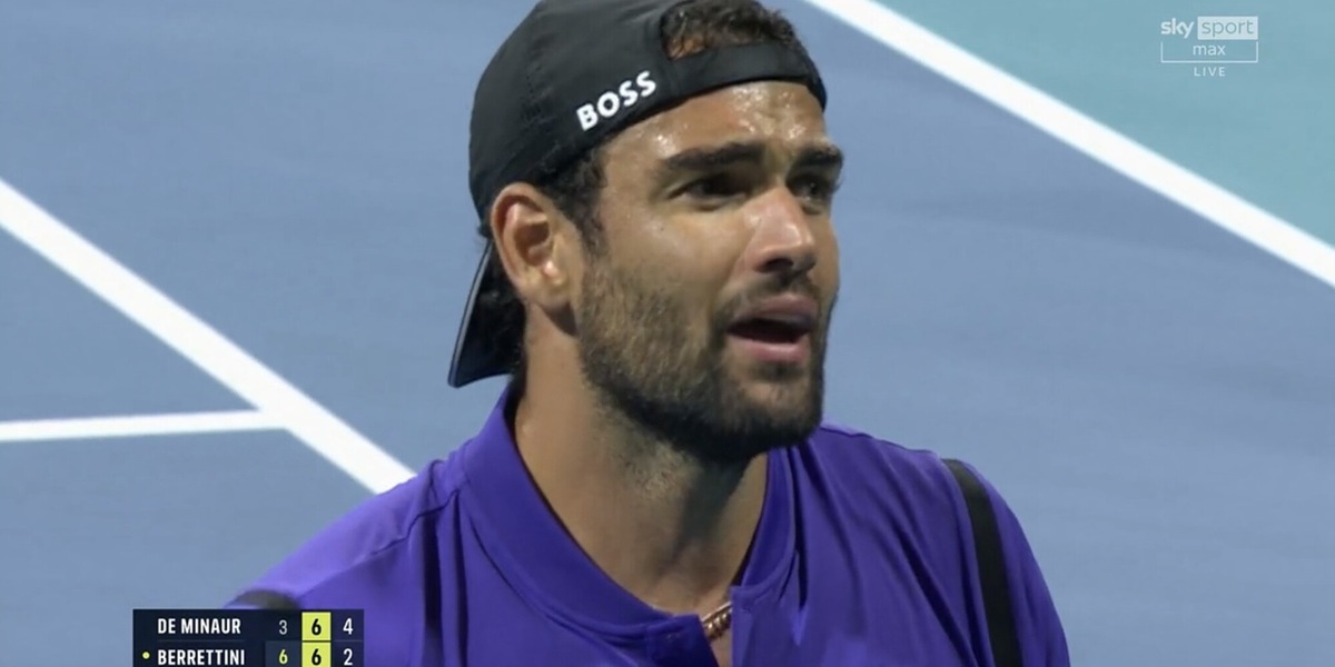 Frustrazione Berrettini, la frase urlata al suo angolo durante il tie-break contro De Minaur