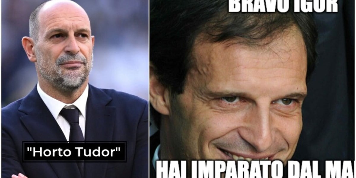 Tudor e la prima vittoria sulla panchina della Juve: spunta Allegri tra le ironie social