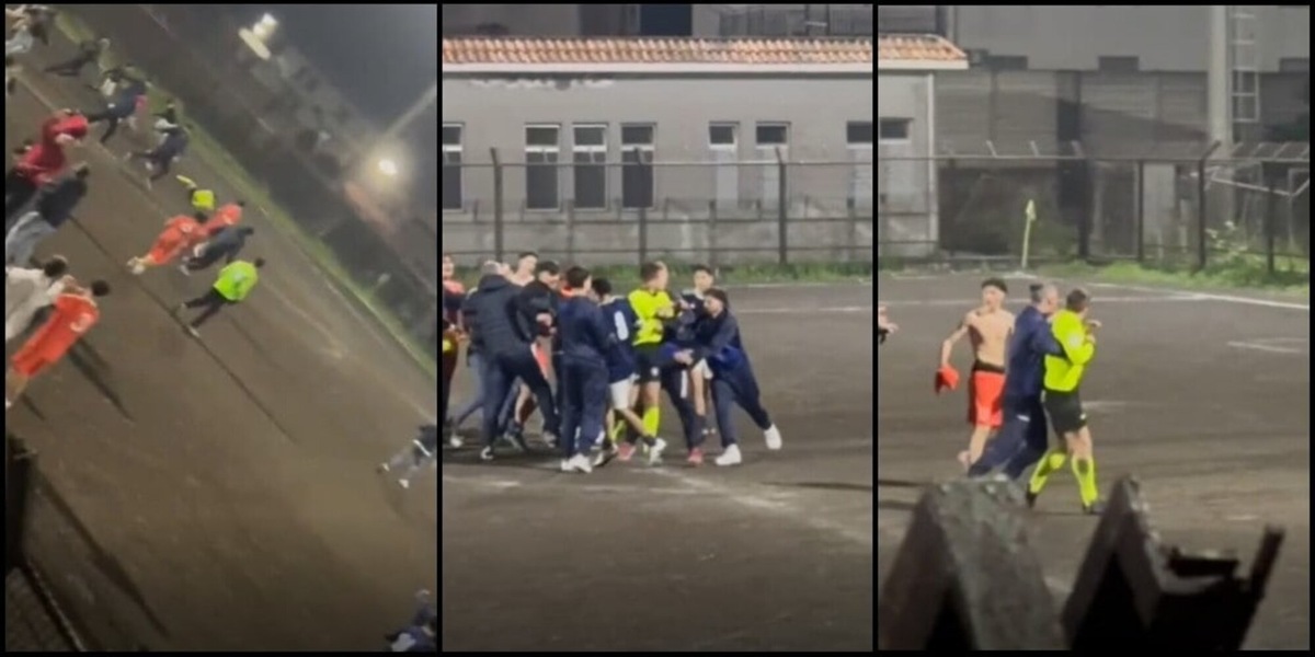 La protesta degli arbitri, il video dell'aggressione