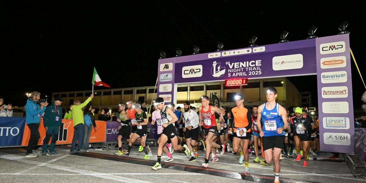 Nicolò Petrin ed Elisa Sartori illuminano il 9° CMP Venice Night Trail di Venezia
