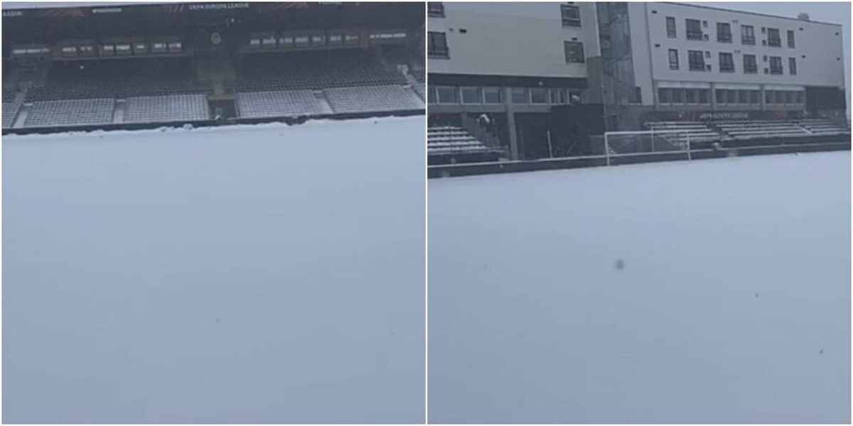Lazio, tempesta di neve a Bodo: il video esclusivo del campo da gioco