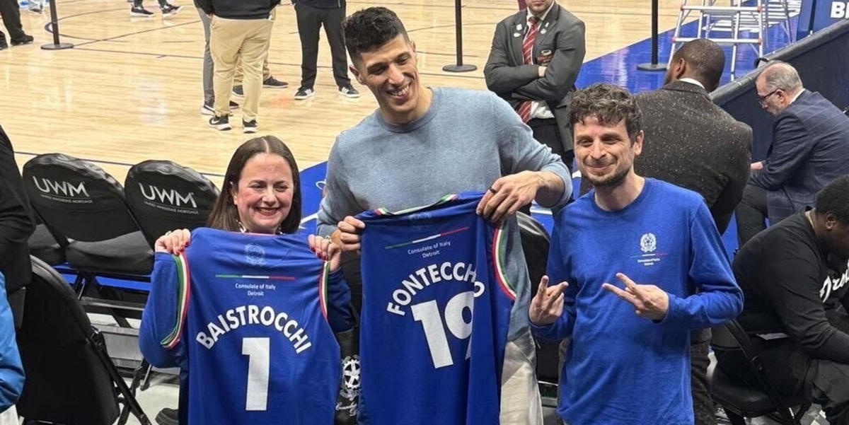 La festa del Made in Italy in casa dei Detroit Pistons di Fontecchio