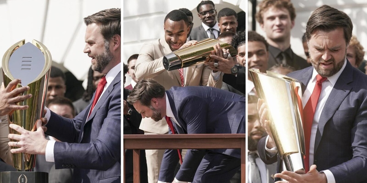 Football, gaffe di Vance: festeggia la vittoria di Ohio e fa a pezzi il trofeo
