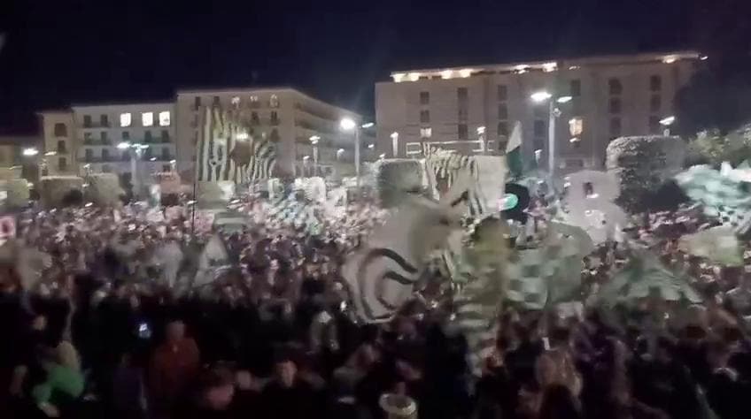 Avellino in Serie B, la festa per la promozione in città