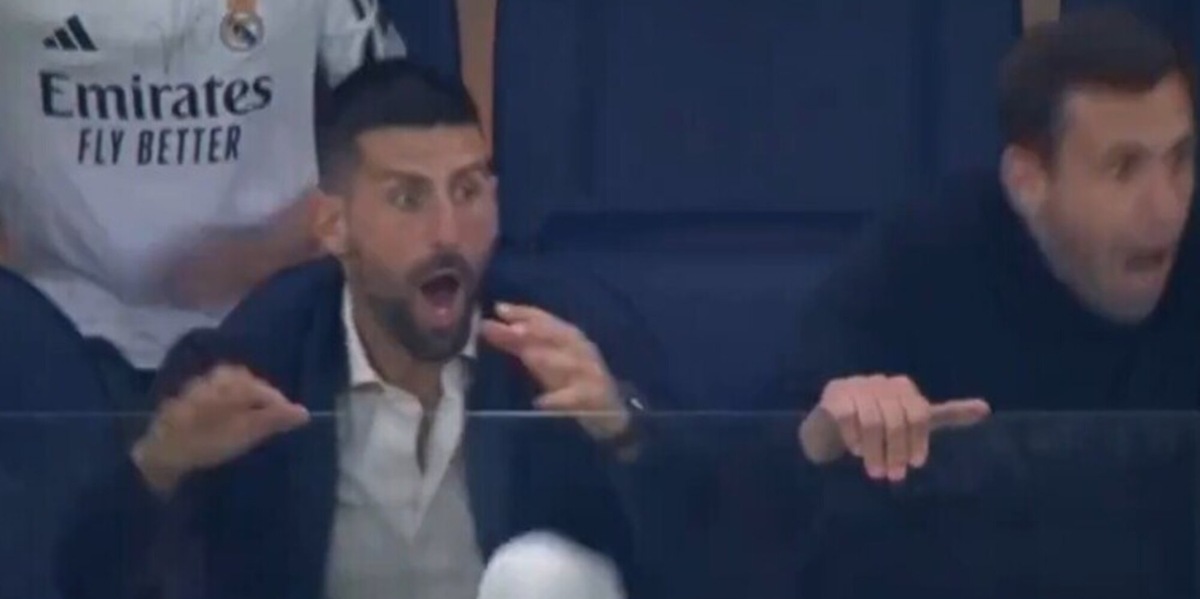Djokovic a bocca aperta, qualcosa lo ha esaltato: era sugli spalti a vedere il Real Madrid