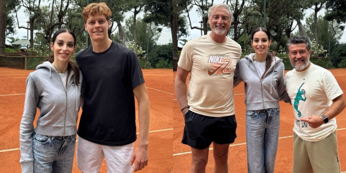 Sinner e la figlia di Iginio Massari insieme in campo: le foto virali sui social