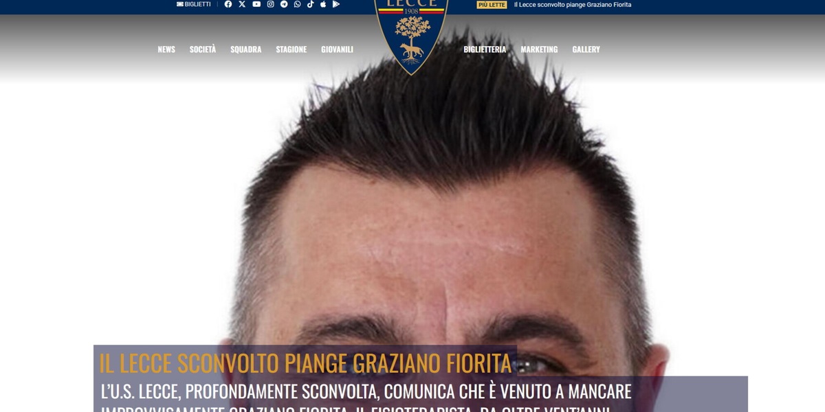Lecce in lutto, rinviata la gara con l'Atalanta