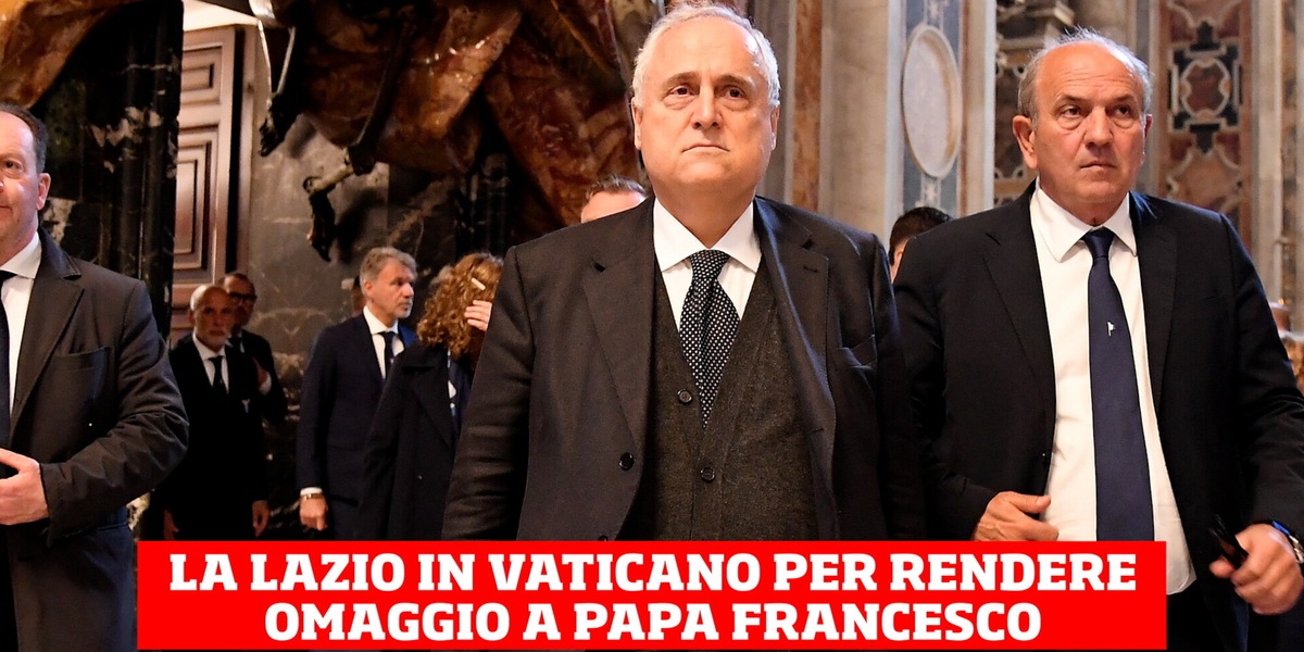 Il saluto della Lazio a Papa Francesco