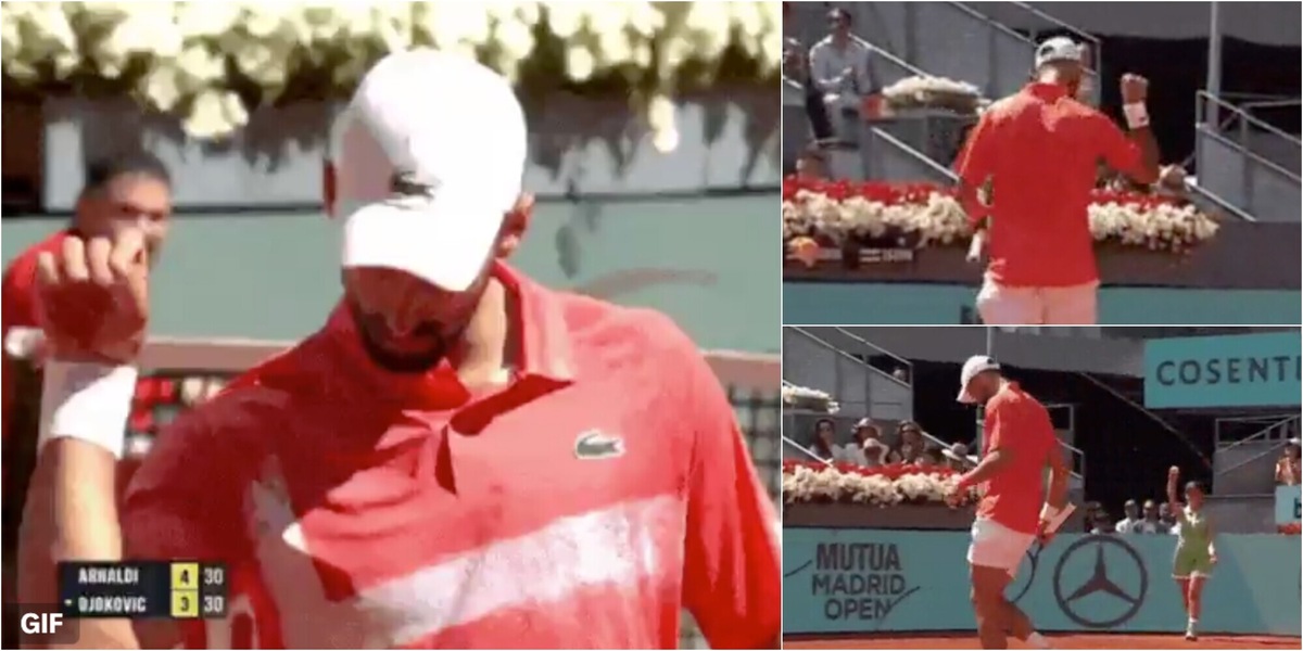 Djokovic, il gesto con Arnaldi gli porta male: dal sale al break, è un attimo