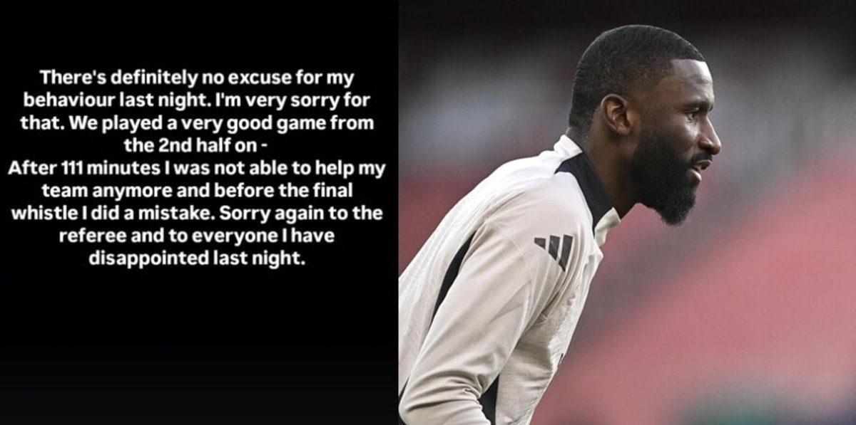Rudiger, arriva il messaggio di scuse sui social: "Non ero in grado di..."
