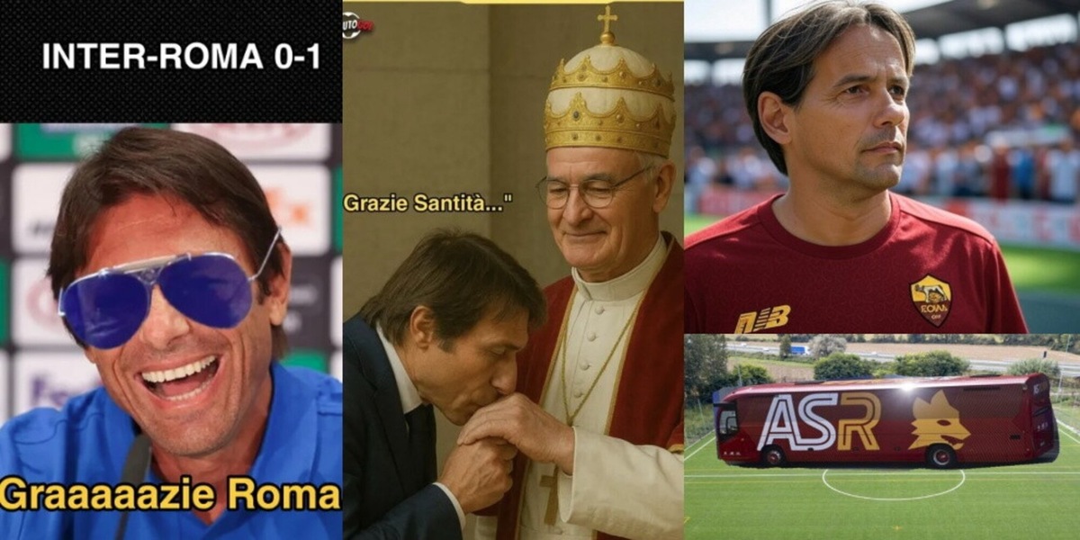 Le ironie social di Inter-Roma: Conte come Venditti, Ranieri Papa