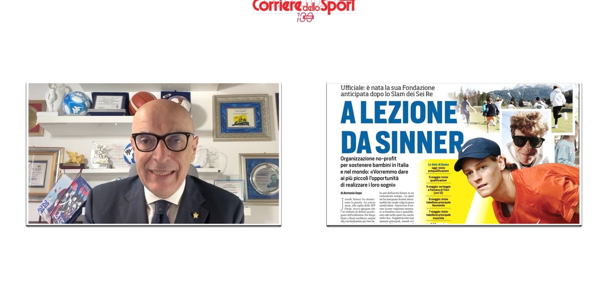 Sinner, Fondazione da applausi: aiutare i bambini a realizzare i loro sogni