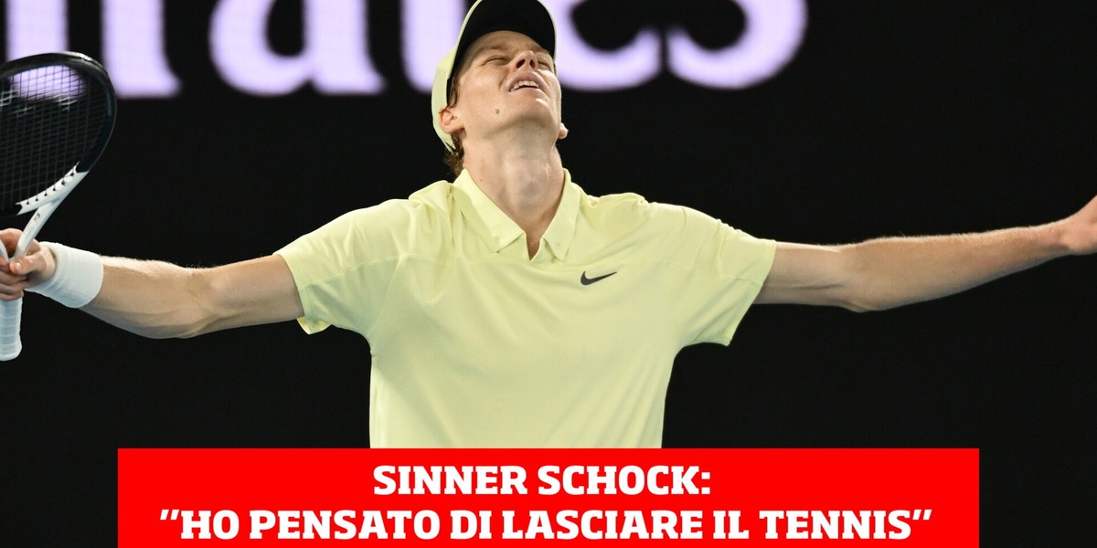 Sinner shock: "Ho pensato di lasciare il tennis"