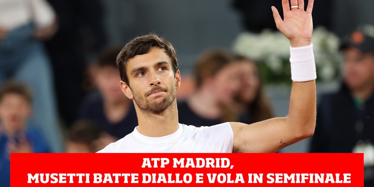 Musetti in semifinale a Madrid, Arnaldi ko con Draper