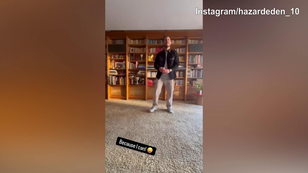 Hazard, colpi da maestro con... una lattina