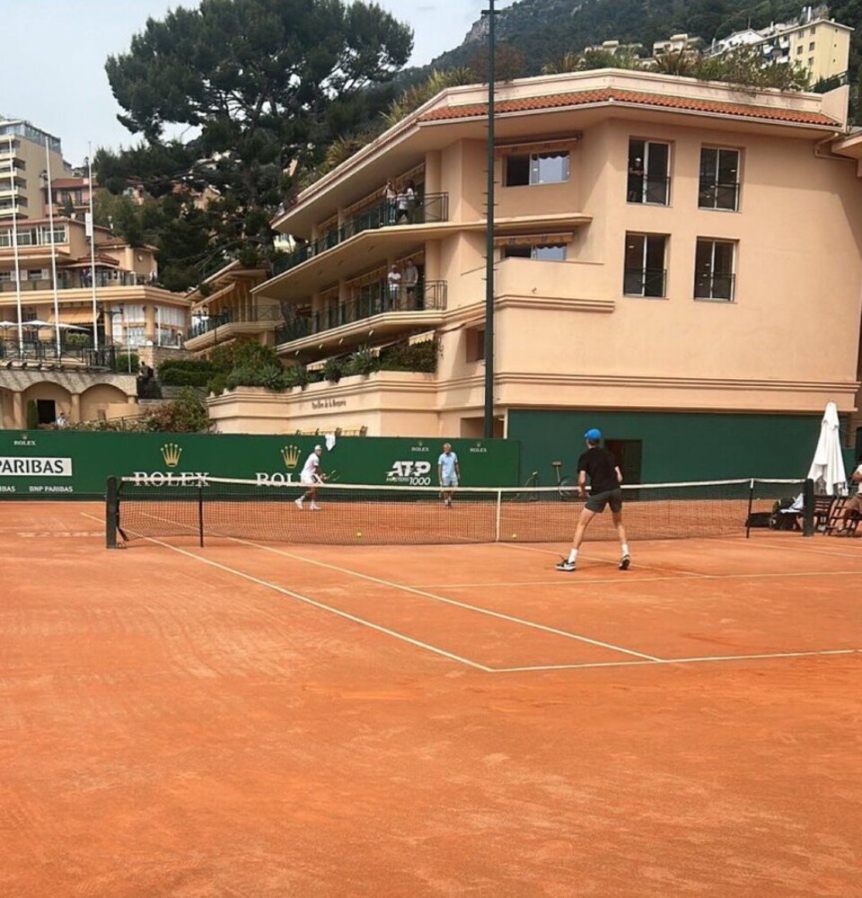 Sinner, allenamento con Rune a Montecarlo in vista degli Internazionali di Roma