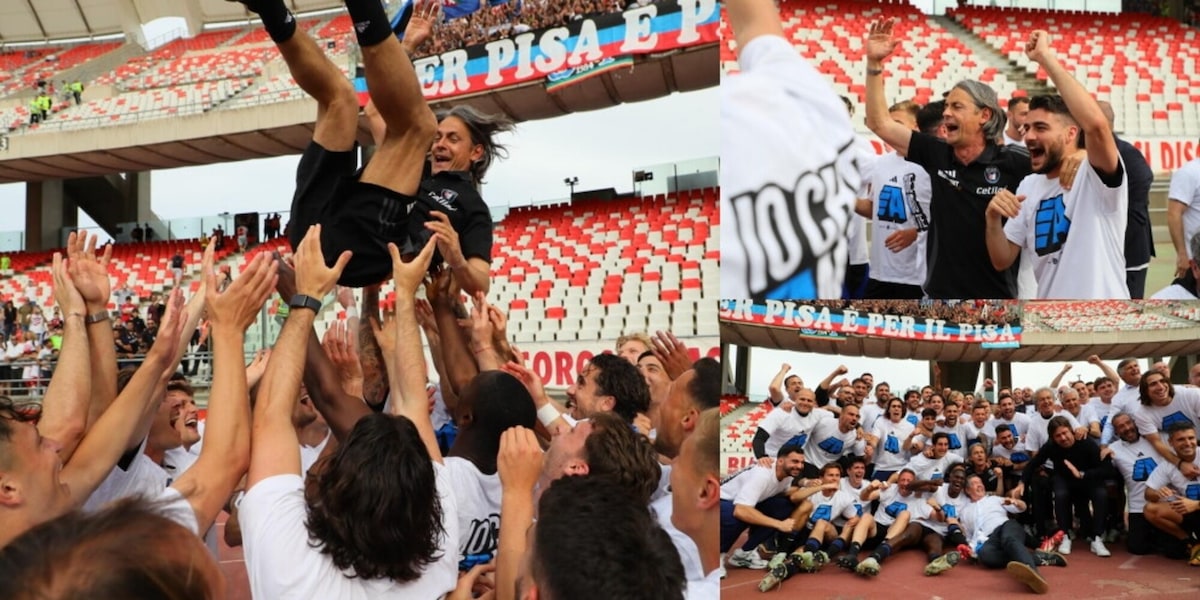 Il Pisa è promosso in Serie A, che festa a Bari: Inzaghi scatenato!