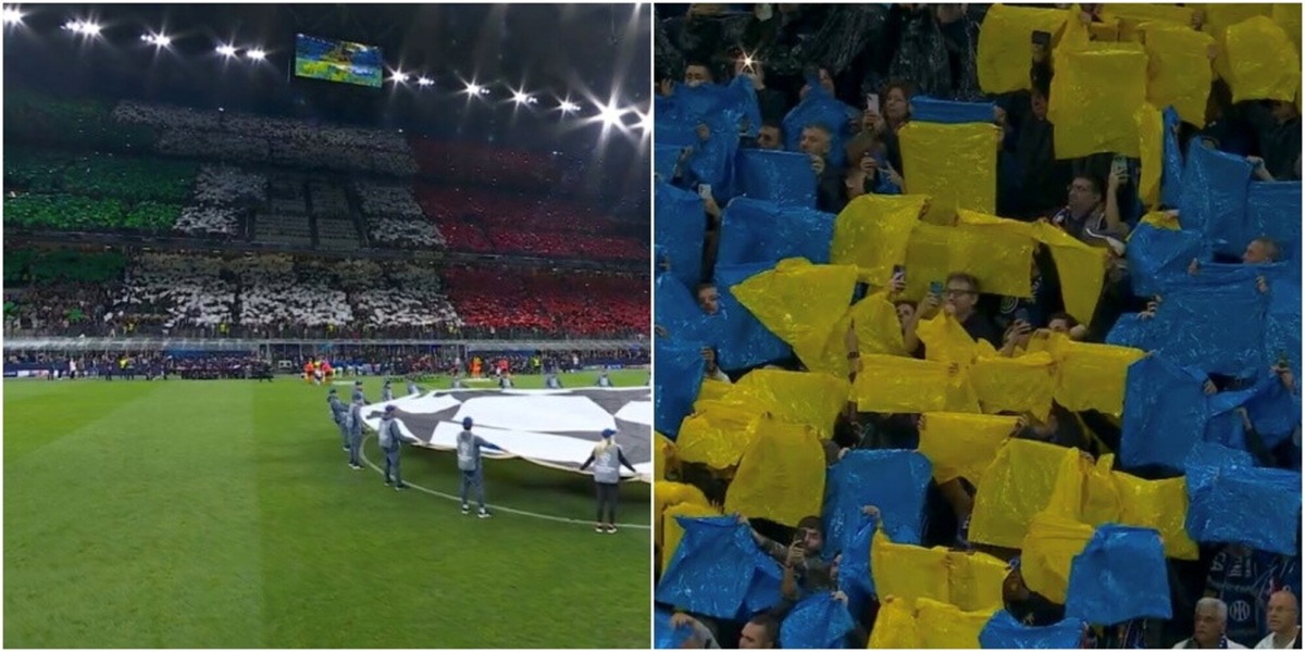 Inter-Barcellona, la spettacolare coreografia della Curva Nord